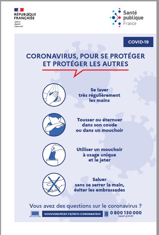 CORONAVIRUS / COVID-19 : pour se protéger et protéger les autres